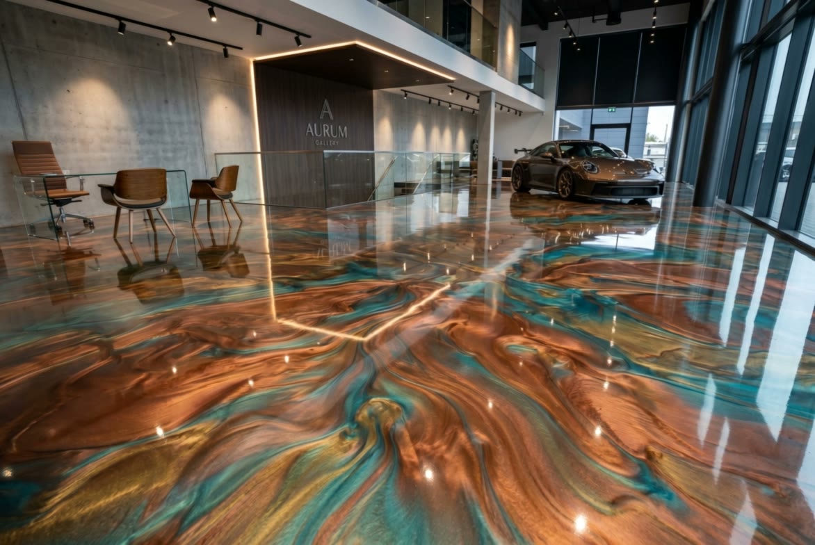 Metallic & Flake Epoxy, a finished floor