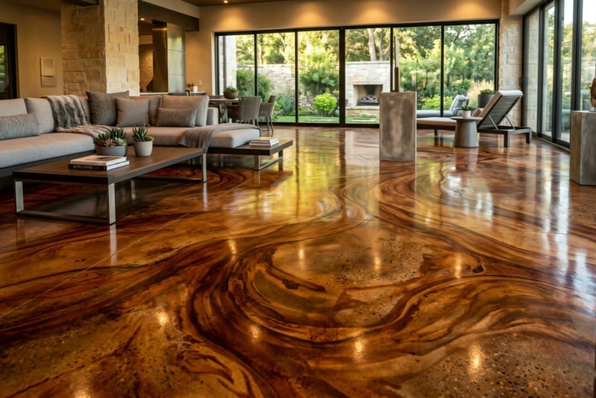 Stained Concrete, a finished floor